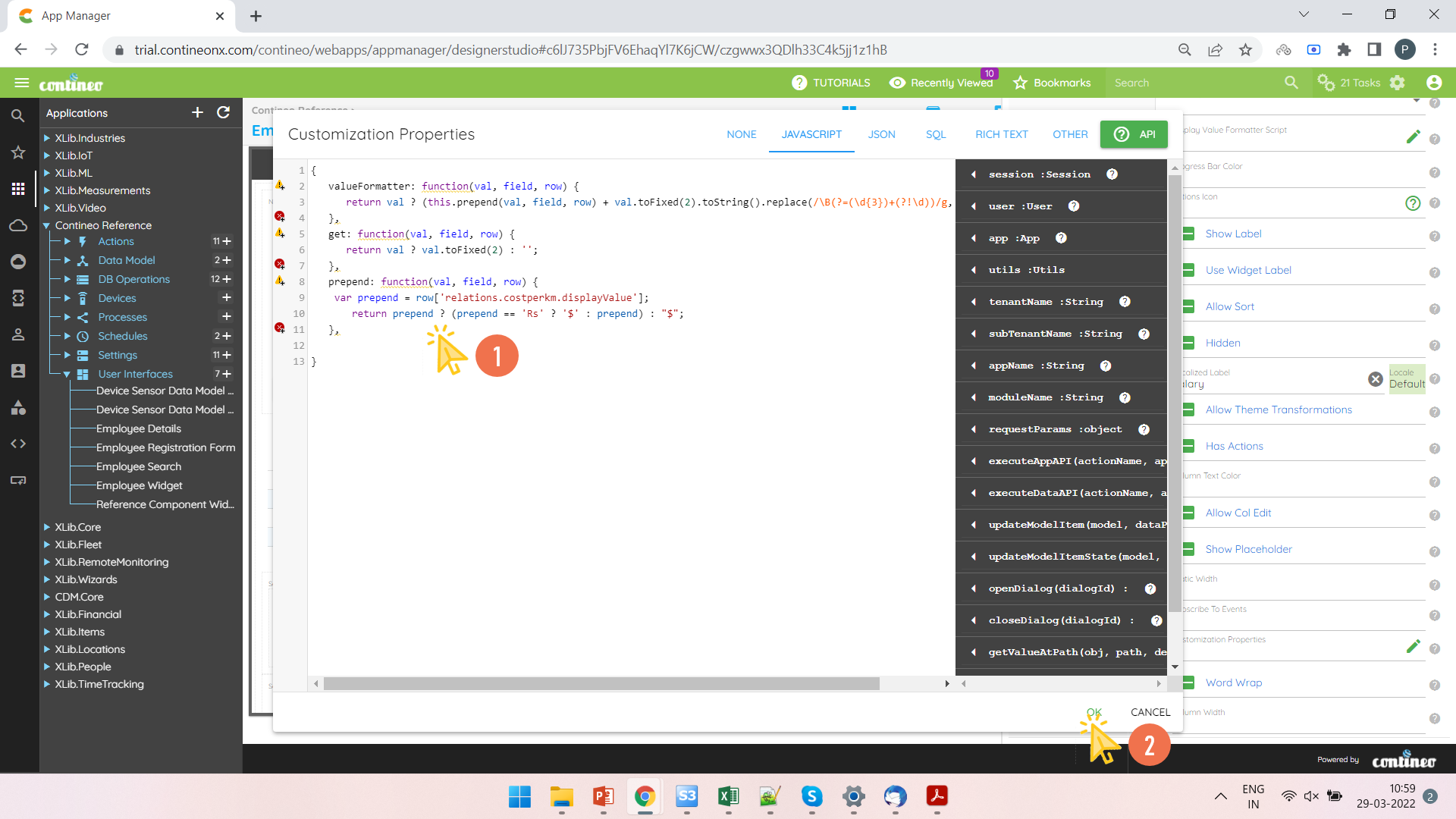 Value Formatter Code