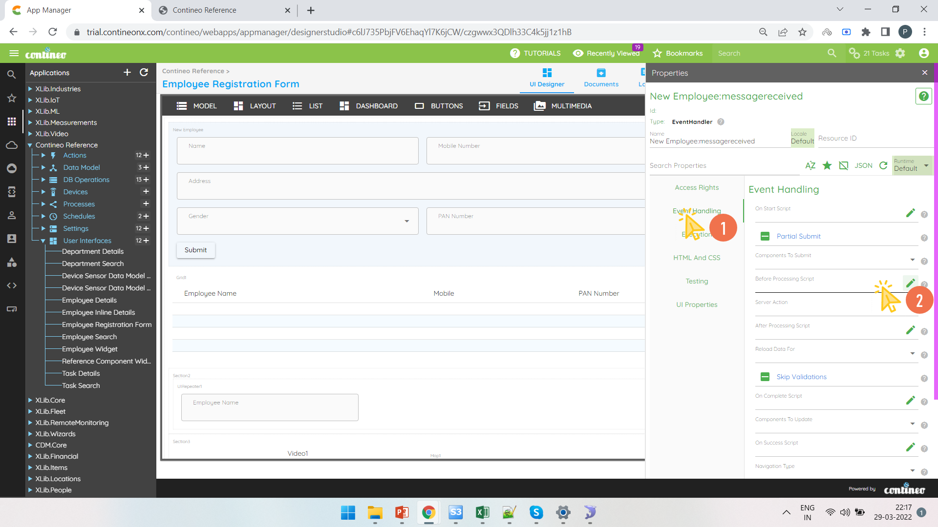 Open Before Processing Editor