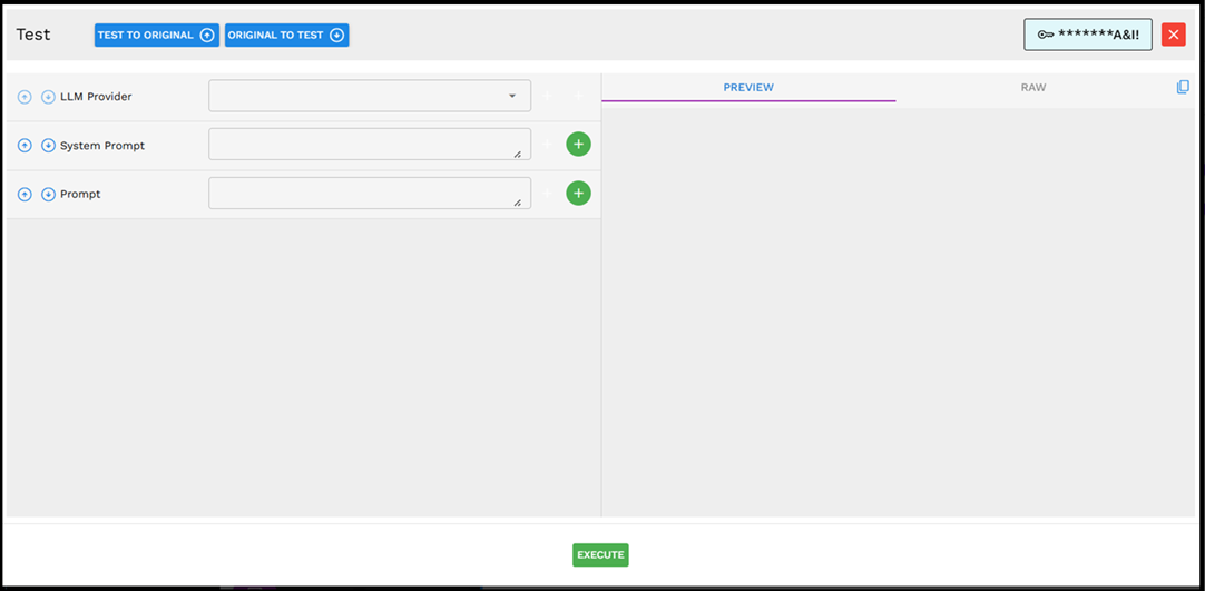 Generate Text Test Interface