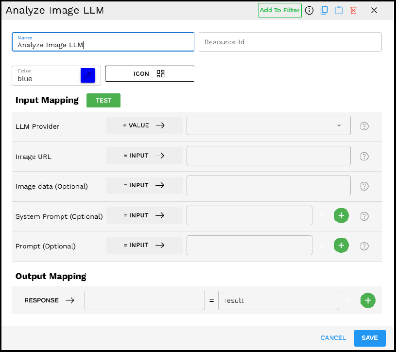 Analyze Image LLM Component Interface