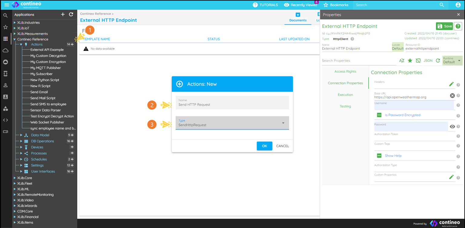 Create SendHTTPRequest Component