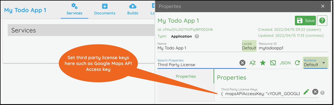 Third-party license keys