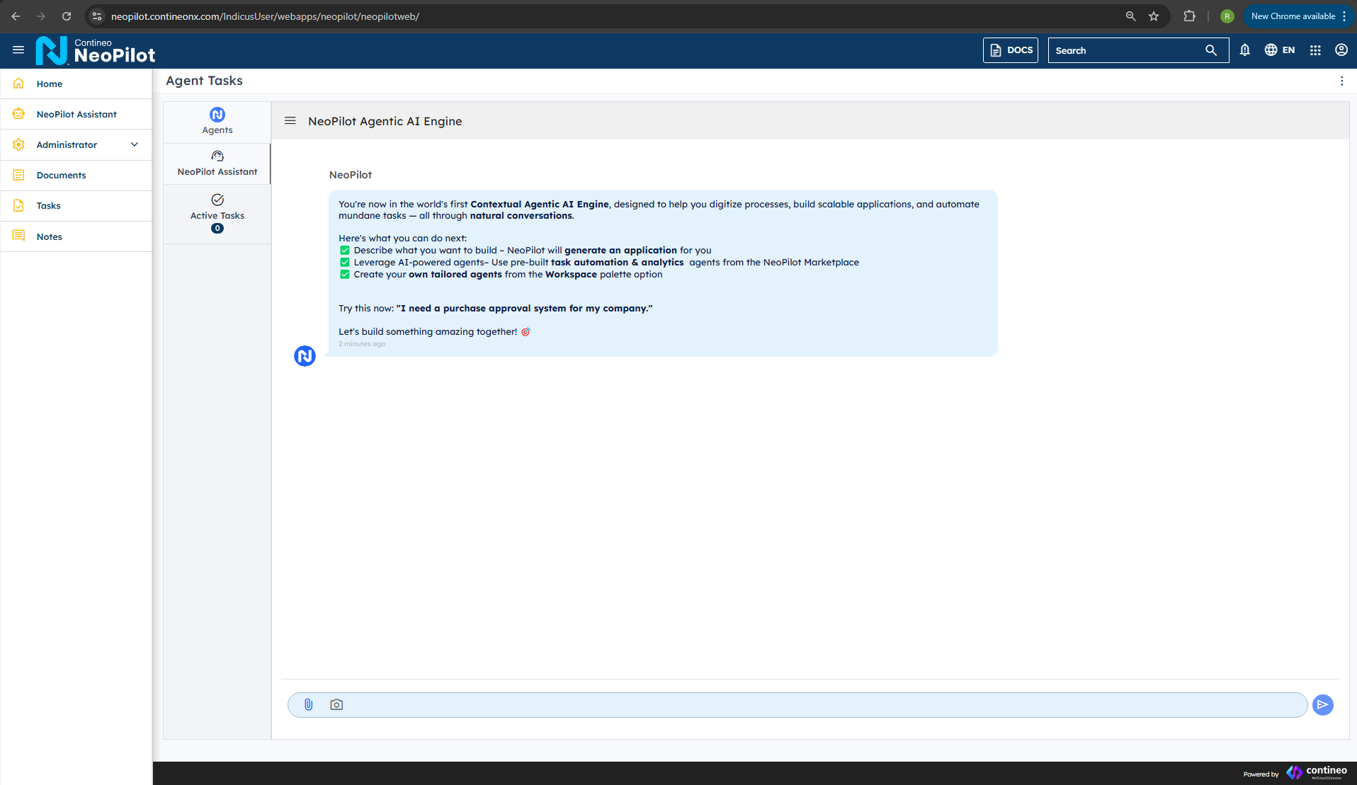 NeoPilot Assistant Screen