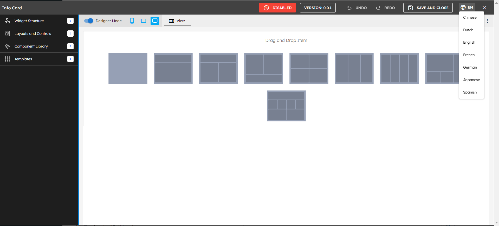 Designer Interface