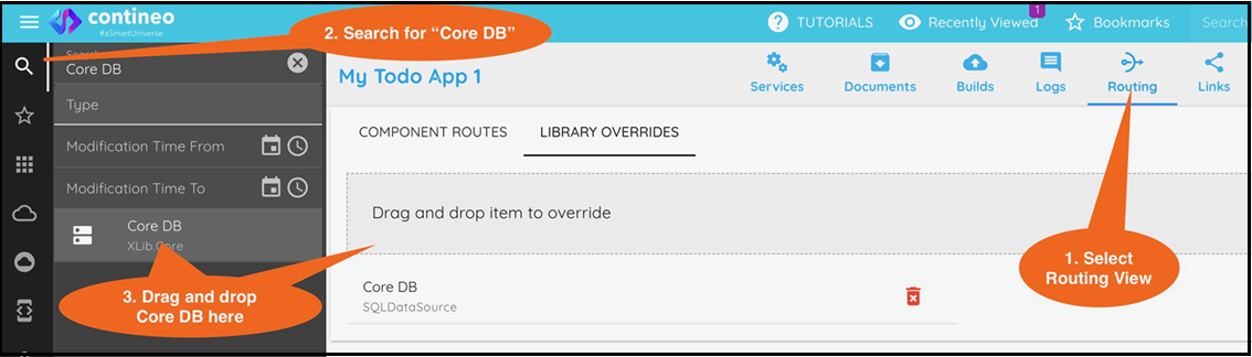 Core DB Override