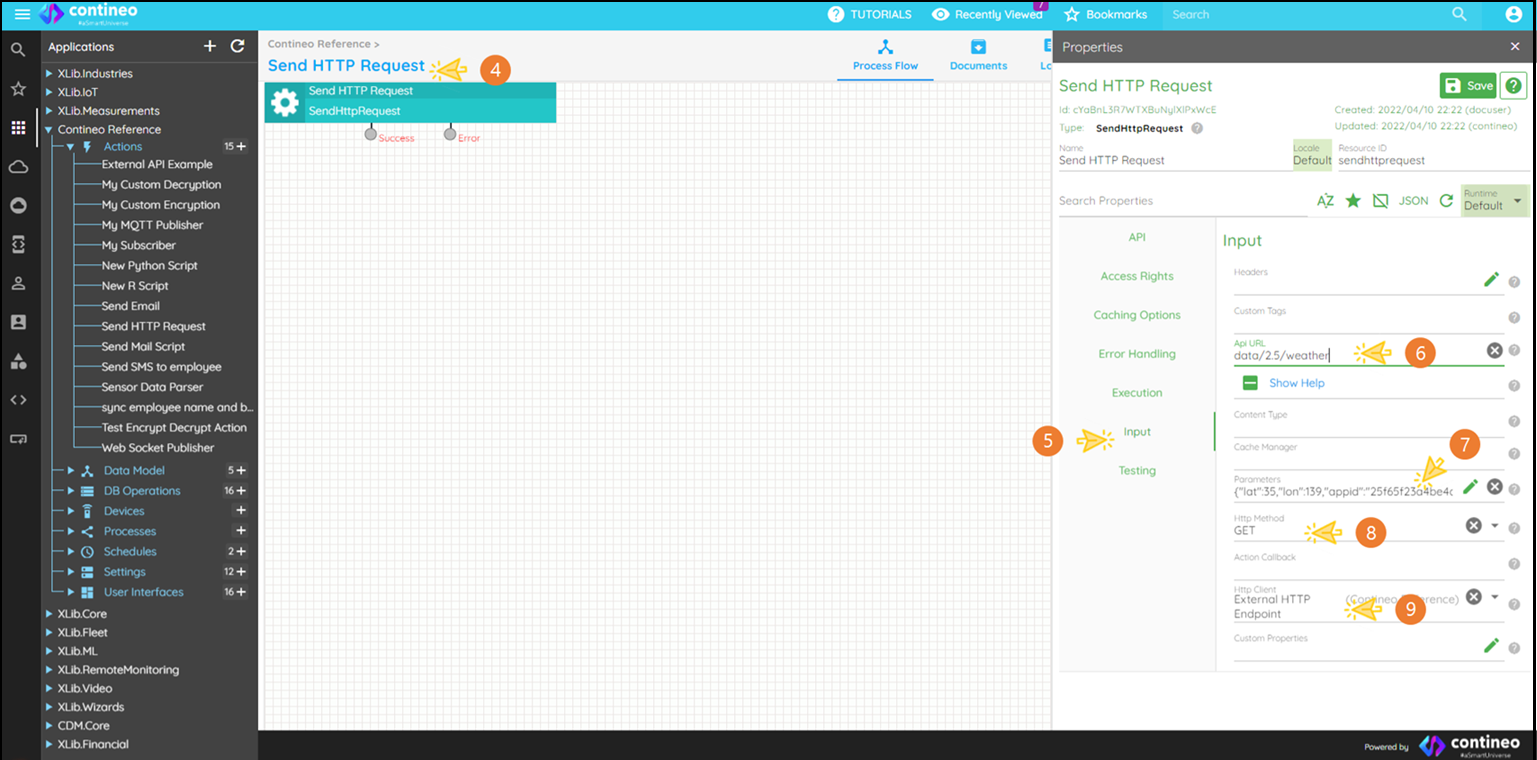 SendHTTPRequest Configuration
