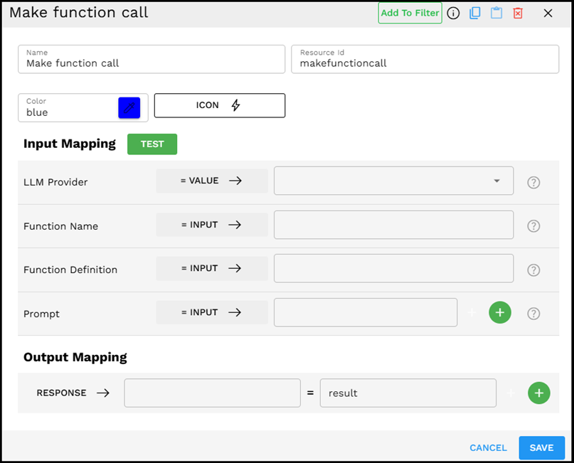Make Function Call UI
