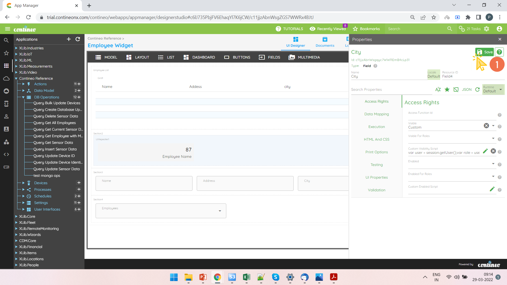 Save Custom Visibility