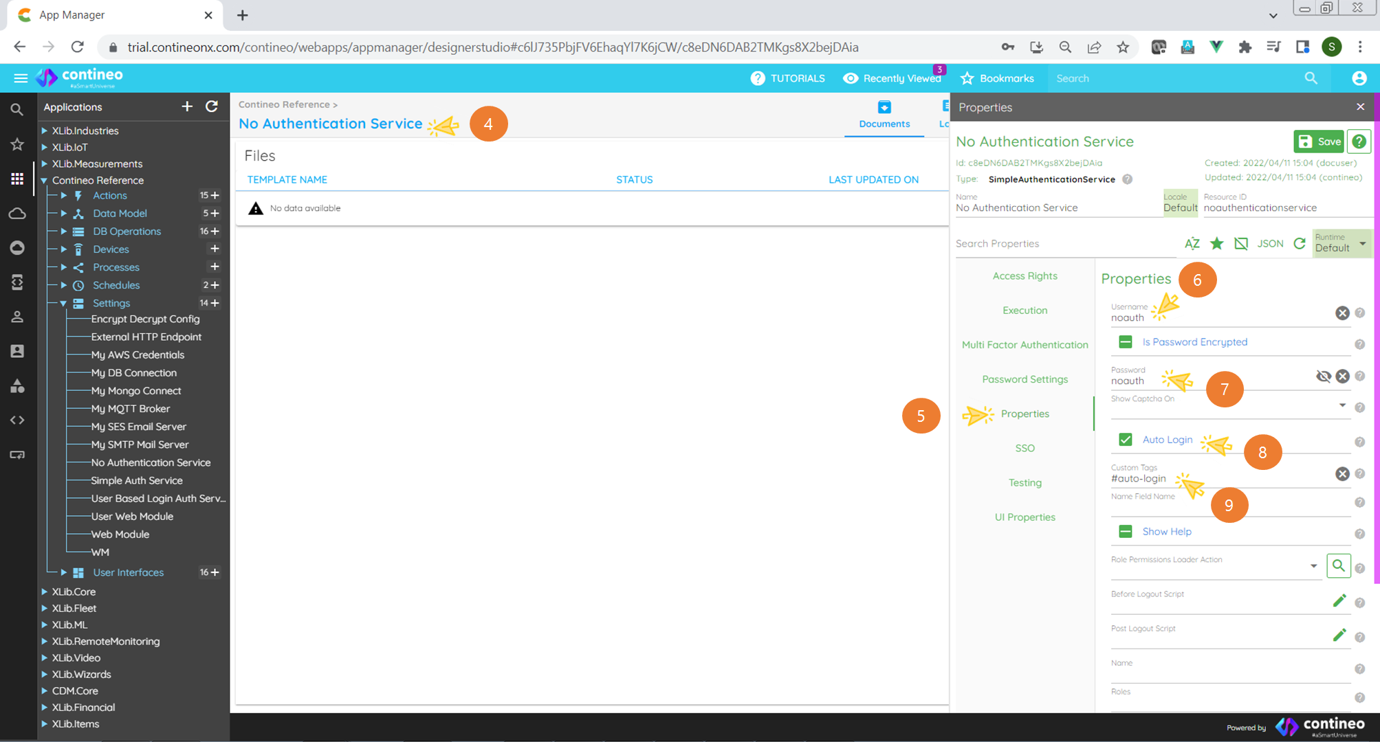 No Auth configuration