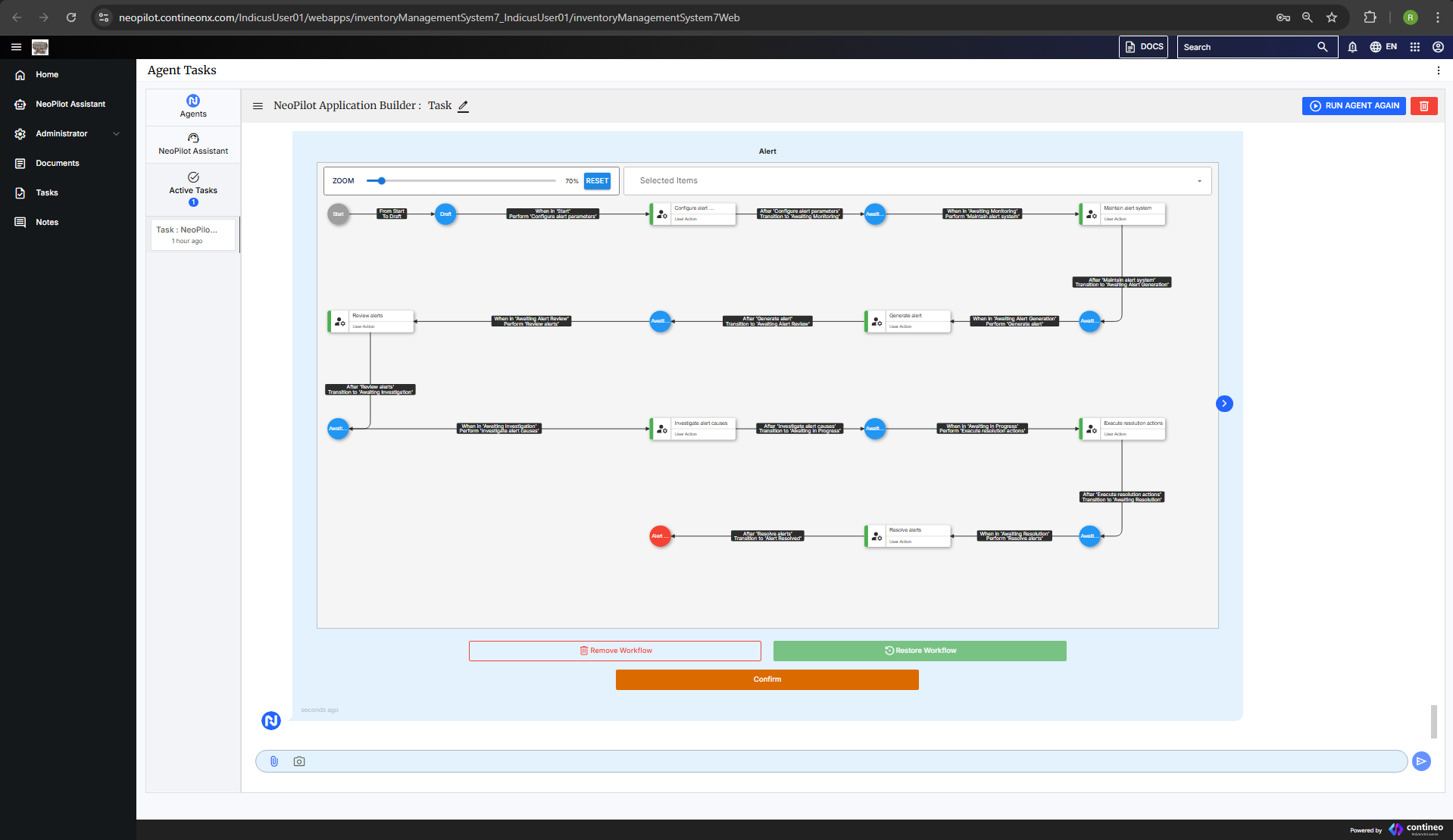 Preview and confirm workflows